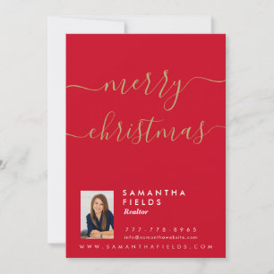 Merry Christmas Christmas Postcard Modern Minimal