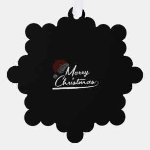 Merry Christmas  Christmas Present Santa Claus Ornament Card
