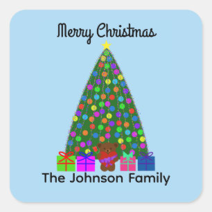 Merry Christmas Christmas Tree #2 Stickers