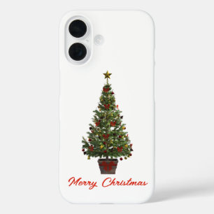 Merry Christmas. Christmas Tree iPhone 16 Case
