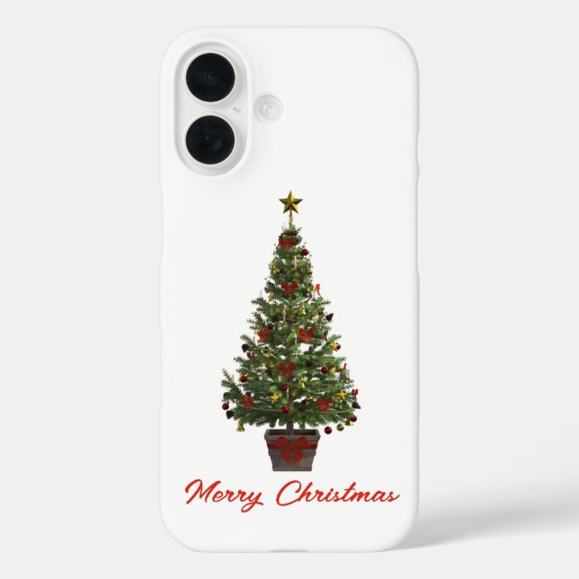 Merry Christmas. Christmas Tree Case-Mate iPhone Case (Back)
