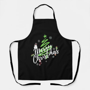Merry Christmas, Christmas Tree, Christmas Snowman Apron