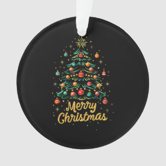 Merry Christmas Christmas Tree Lights Christmas Tr Ornament