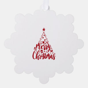 Merry Christmas Christmas Tree Ornament Card