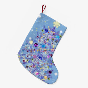 Merry Christmas - Christmas Tree Small Christmas Stocking