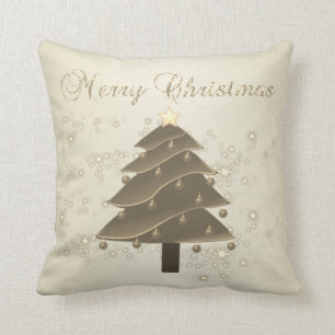 Merry Christmas,Christmas Tree,Sparkles Throw Pillow