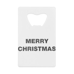 Merry Christmas Circles 4 Credit Card Bottle Opener
