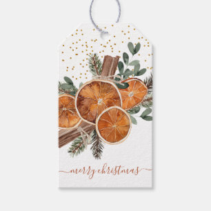 Merry Christmas Citrus Pine Holiday  Gift Tags
