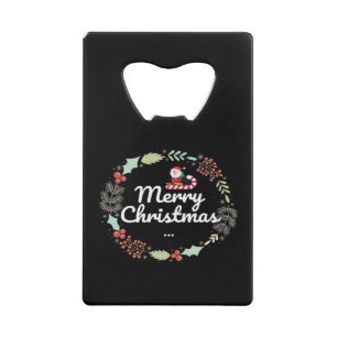 Merry christmas Classic Credit Card Bottle Opener