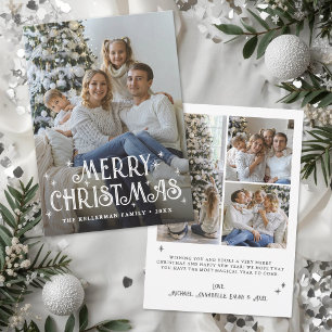 Merry Christmas Classic Elegant Photo Holiday Card