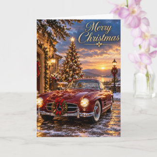 Merry Christmas Classic Mercedes Benz  Card