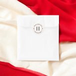 Merry Christmas Classic Monogram Ivory Classic Round Sticker<br><div class="desc">Add a personalized touch to your holiday gifts with this elegant Christmas sticker. At the centre, your monogram is showcased in a luxurious serif font, framed by the festive greeting "Merry Christmas" above and your family or couple’s name below. Perfect for sealing holiday cards, decorating gift wrap, or adding a...</div>