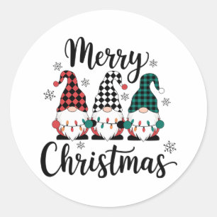 Merry Christmas Classic Round Sticker