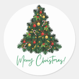 Merry Christmas     Classic Round Sticker