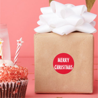 Merry Christmas Classic Round Sticker