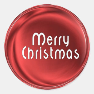 Merry Christmas Classic Round Sticker