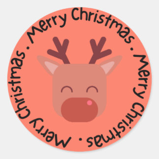 Merry Christmas Classic Round Sticker
