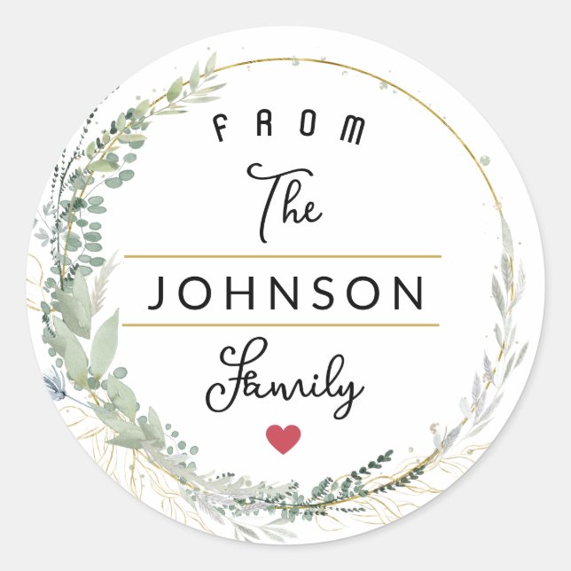 Merry Christmas    Classic Round Sticker (Front)