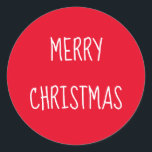 Merry Christmas Classic Round Sticker<br><div class="desc">Merry Christmas Classic Round Sticker
christmas 2023, christmas, christmas sticker, sticker, stickers, diy, craft</div>