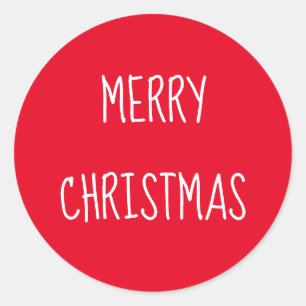 Merry Christmas Classic Round Sticker