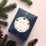 Merry Christmas!    Classic Round Sticker<br><div class="desc">Customer specific "Merry Christmas" Sticker,  classic,  christmas pattern design.</div>