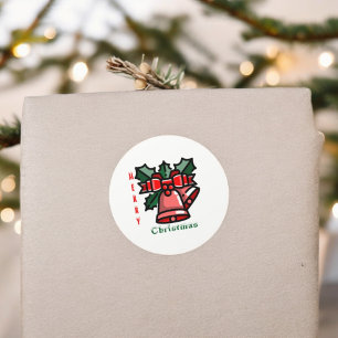 Merry Christmas Classic Round Sticker