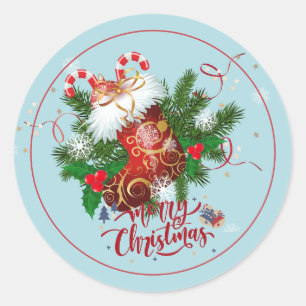 Merry Christmas Classic Round Sticker