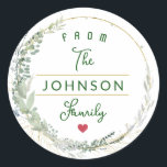 Merry Christmas  Classic Round Sticker<br><div class="desc">Czstomer specific "Merry Christmas" Sticker.</div>