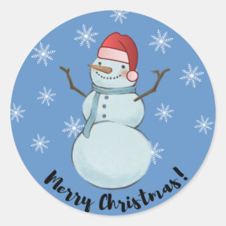Merry Christmas Classic Round Sticker