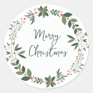Merry Christmas  Classic Round Sticker