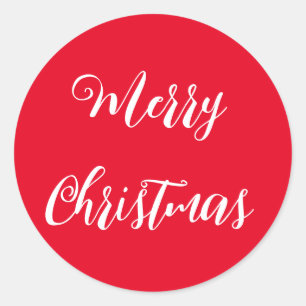 Merry Christmas Classic Round Sticker