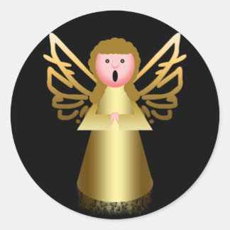 Merry Christmas Classic Round Sticker