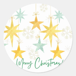 Merry Christmas  Classic Round Sticker