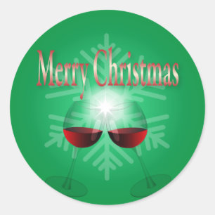 Merry Christmas Classic Round Sticker