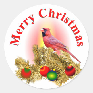 Merry Christmas Classic Round Sticker