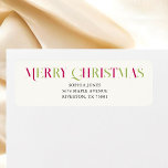 Merry Christmas Classic Vintage Ivory<br><div class="desc">Add a festive touch to your holiday mail with this elegant return address label. The heading "Merry Christmas" is beautifully styled in a classic vintage decorative serif font, setting a timeless, sophisticated tone. Below it, your address is presented in a refined serif font for a polished and professional finish. Perfect...</div>