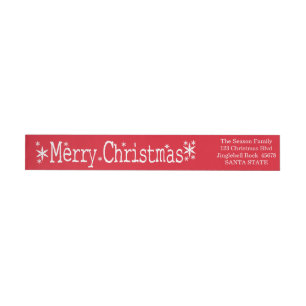 Merry Christmas Classic Wrap Around Label