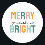 Merry Christmas Classical Unique Minimalist Plain Classic Round Sticker<br><div class="desc">Specific,  plain,  eyecatching template at affordable price. Choose from variety of different card designs,  types and fonts.</div>