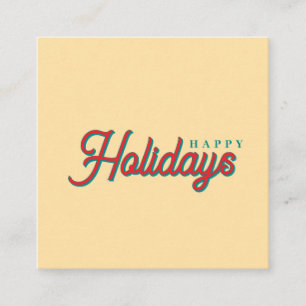 Merry Christmas Classical Unique Minimalist Plain Enclosure Card