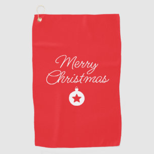 Merry Christmas Classical Unique Minimalist Plain Golf Towel