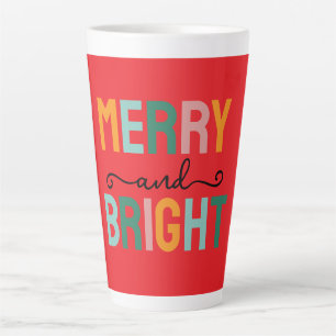 Merry Christmas Classical Unique Minimalist Plain Latte Mug
