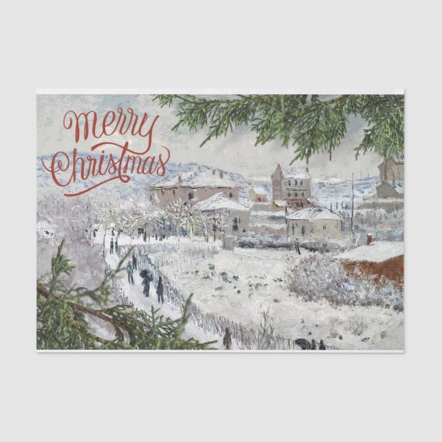 Merry Christmas. Claude Monet Tissue Paper (Front)