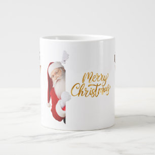 Merry Christmas Coffee Mugs Santa Claus and Reinde