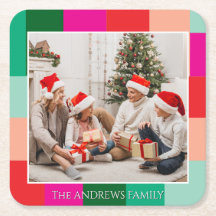 Merry Christmas Colour Block Photo 