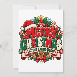 Merry Christmas Colourful Christmas Design Invitation
