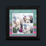 Merry Christmas Colourful Modern Winter 3 Photo Gift Box<br><div class="desc">This modern Christmas gift box features three of your favourite photos surrounded by snowflakes and a colourful modern pattern with the text "Merry Christmas" #christmas #christmasgifts #giftboxes #giftwrapping #giftwrappingsupplies #party #partysupplies #holidays #holidaygifts #photogifts #personalizedgifts  #personalized #winter #snow #winterholidays #holidays #festive #noel</div>