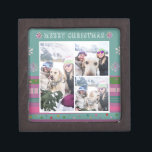 Merry Christmas Colourful Modern Winter 3 Photo Gift Box<br><div class="desc">This modern Christmas gift box features three of your favourite photos surrounded by snowflakes and a colourful modern pattern with the text "Merry Christmas" #christmas #christmasgifts #giftboxes #giftwrapping #giftwrappingsupplies #party #partysupplies #holidays #holidaygifts #photogifts #personalizedgifts #personalized #winter #snow #winterholidays #holidays #festive #noel</div>