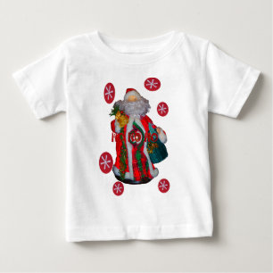 Merry Christmas Colourful Santa Claus Art Print  Baby T-Shirt