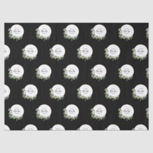 Merry Christmas Company Logo Gold black Custom Tissue Paper