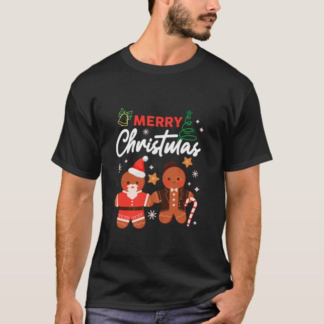 Merry Christmas Cookie Gingerbread Team Xmas Famil T-Shirt (Front)